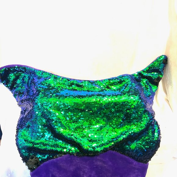 Mermaid Tail Blanket-Purple/Ombre Sequins/Bling Super Soft-Plush-Comfy-Warm - Picture 2 of 15